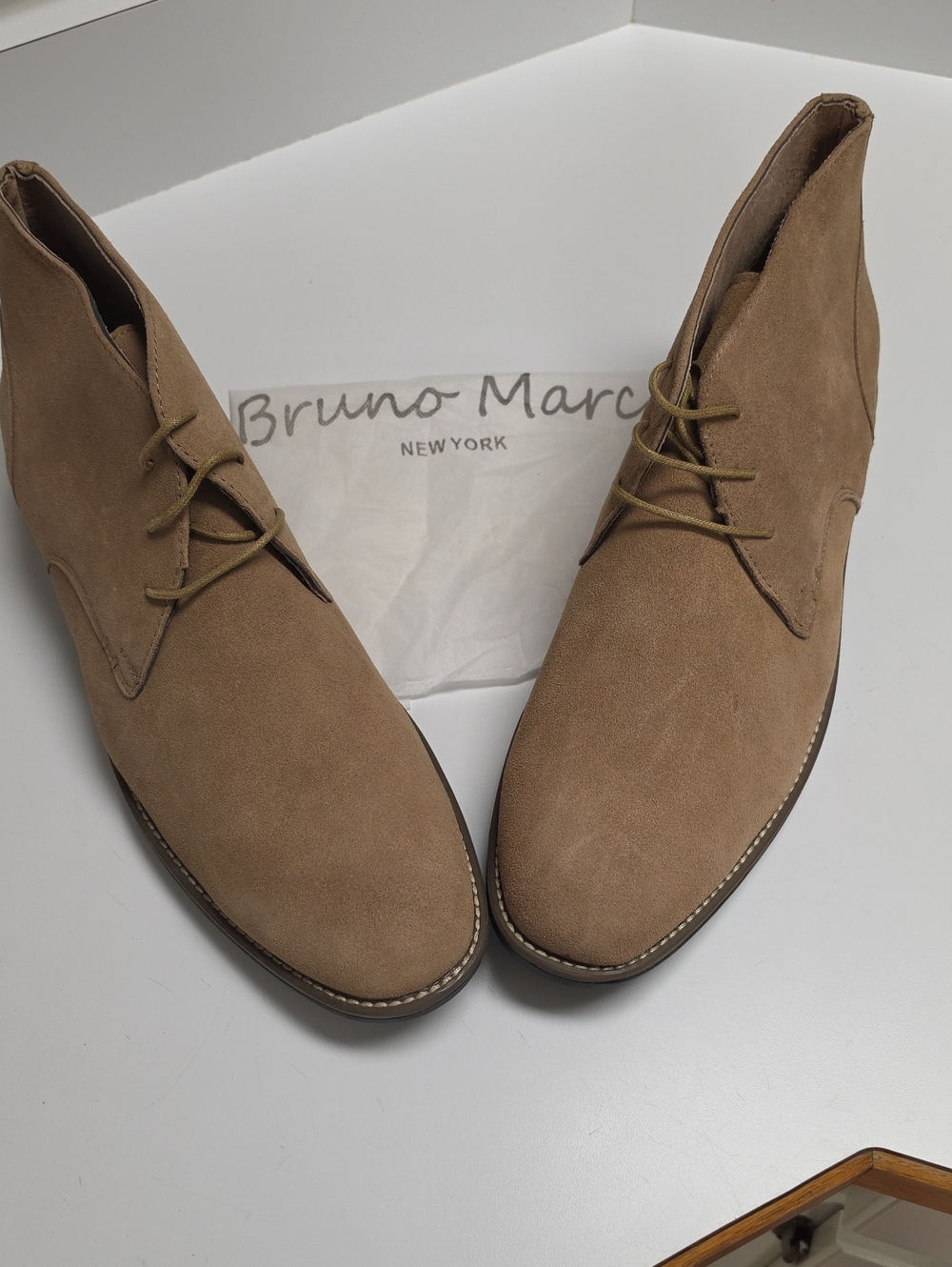 Bruno Marc "Urban" Suede Chukka Boots - Camel - Size 15